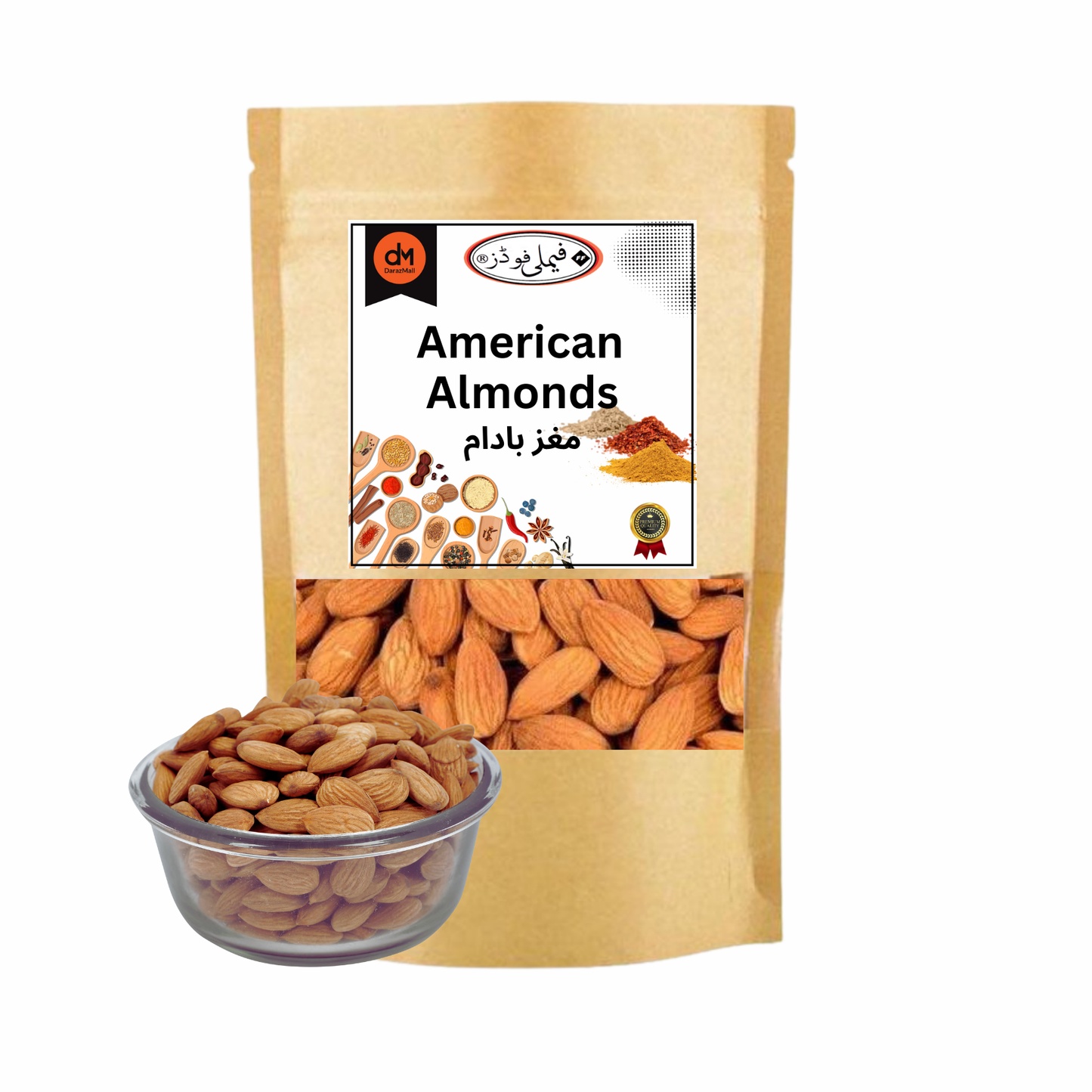 American Almonds - USA (American Badam) / (Giri badam)